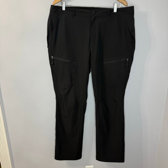 Eddie Bauer Pants Womens 16 Green Fleece Lined Hiking Outdoor Nylon - Picture 1 of 10